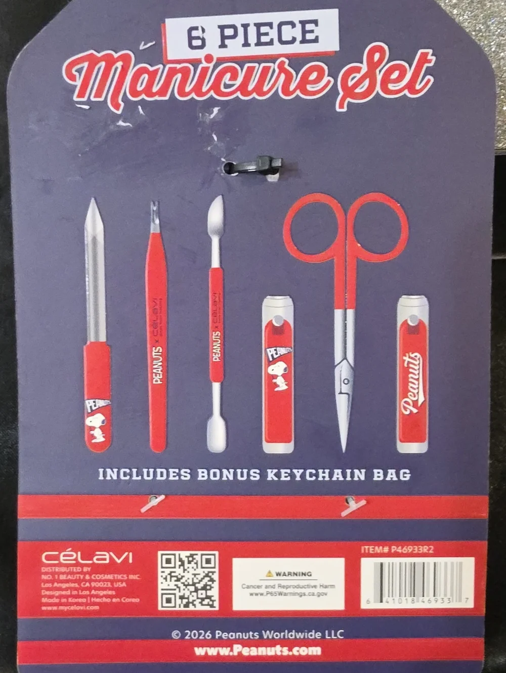 Celavi X Peanuts & Woodstock Slacker 6-PC Manicure Set